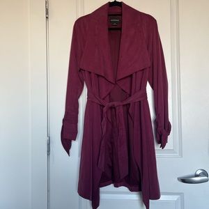 Club Monaco burgundy oxblood trench coat